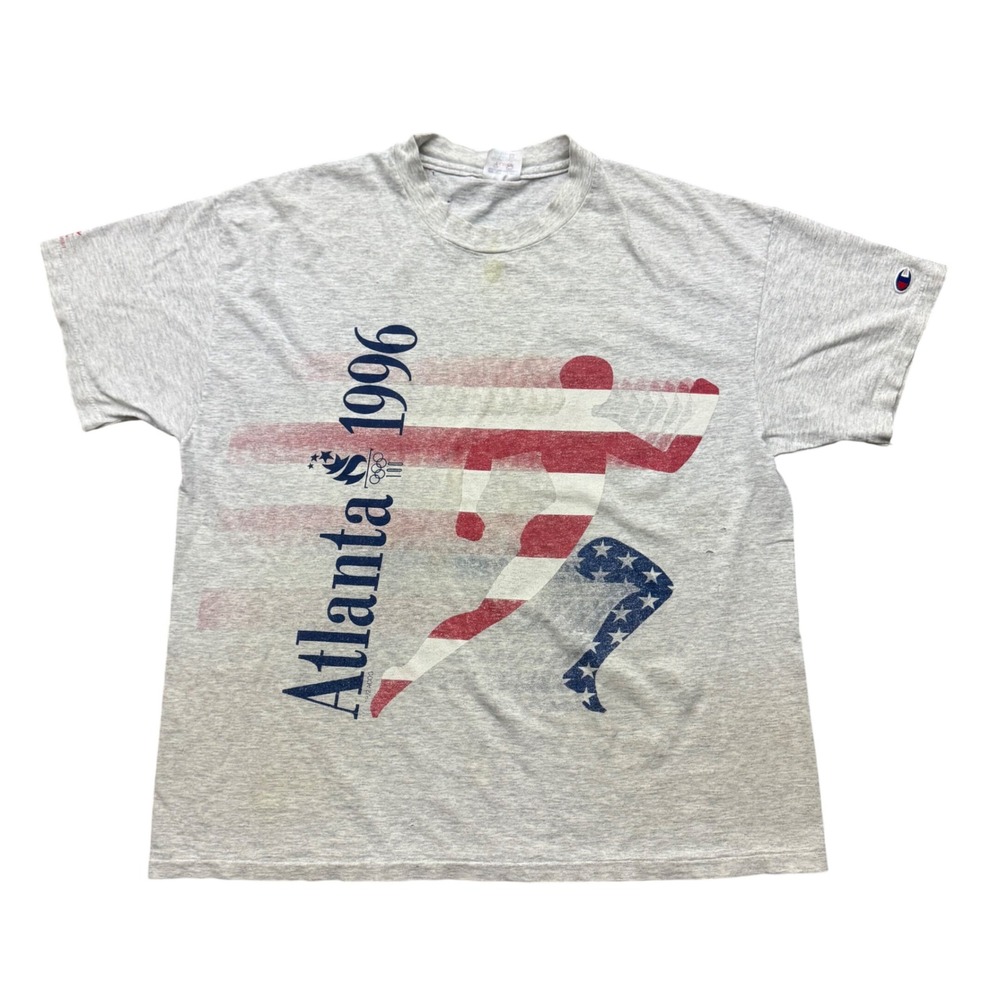 Vintage Champion Atlanta 1996 Olympics T-Shirt Tee Coca-Cola USA XL